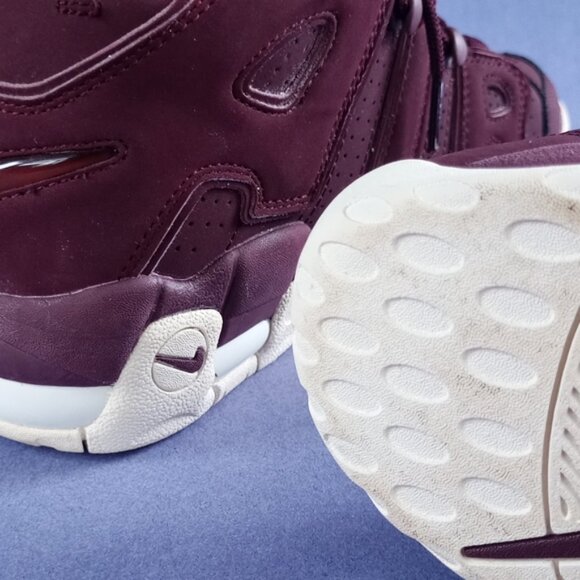 Nike Air More Uptempo Burgundy Athletic Shoes "Night Maroon" - Picture 10 of 13